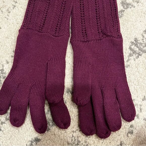 NWT MISSONI for Target Passion Purple Zig Zag Chevron Wool Blend Knit Long Glove - Picture 3 of 5